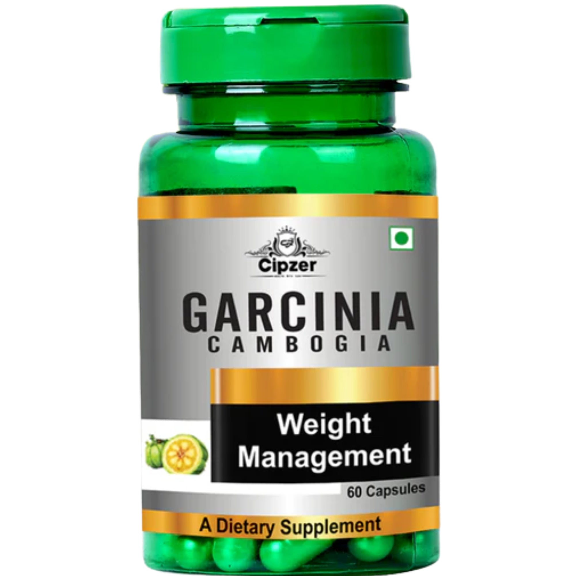 Cipzer Garcinia Cambogia Capsule | Natural Weight Loss Supplement, Appetite Control & Fat Burn - 60 Capsules