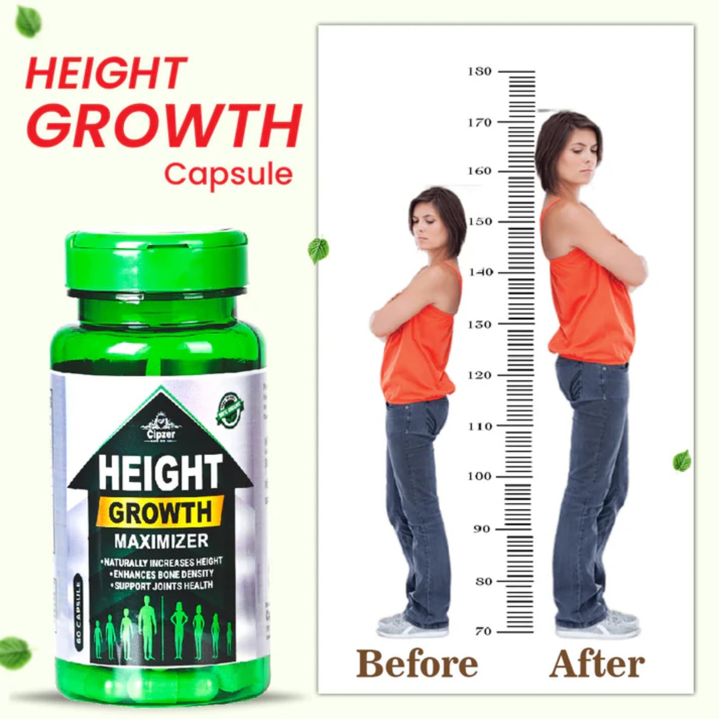 Cipzer Height Growth Maximizer Capsule - 60 Capsules