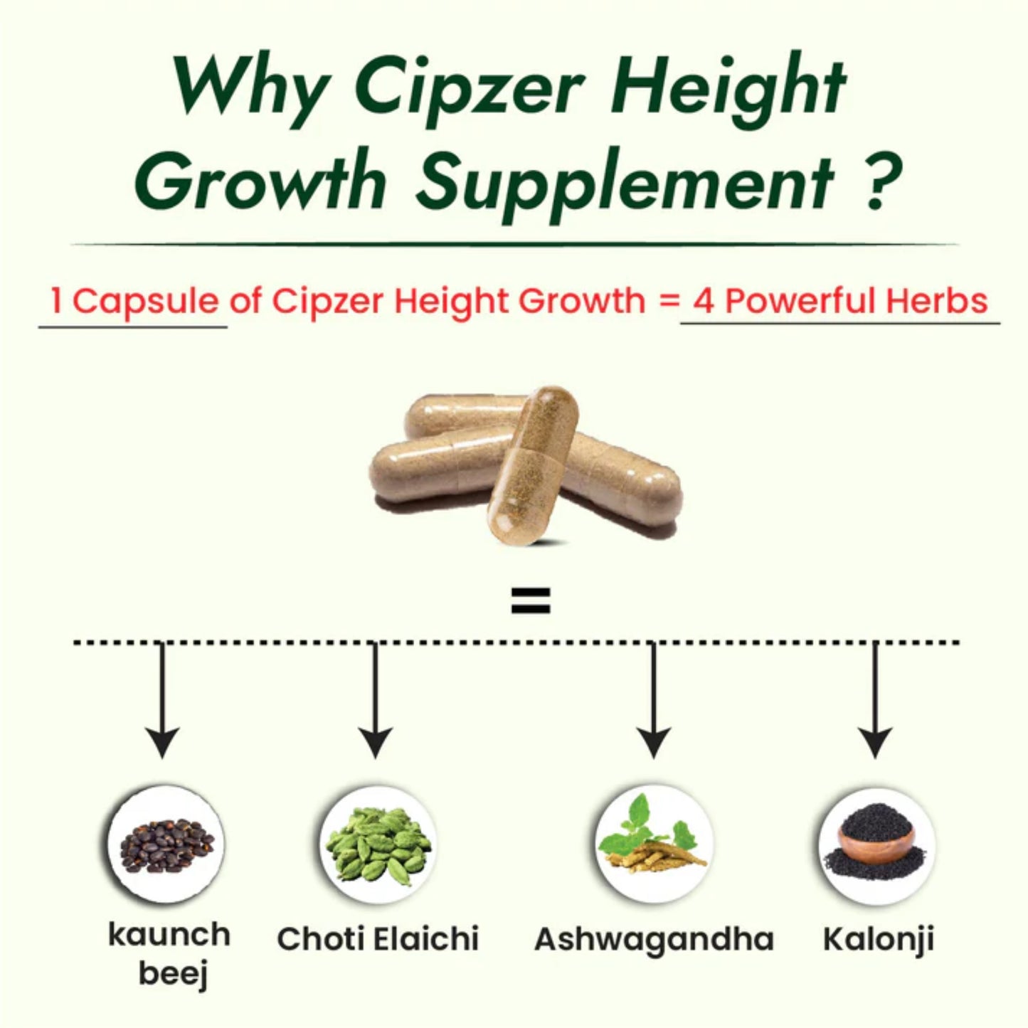 Cipzer Height Growth Maximizer Capsule - 60 Capsules