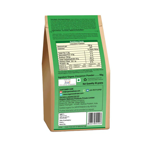 Organic Wellness Cinnamon Powder 50 Gram