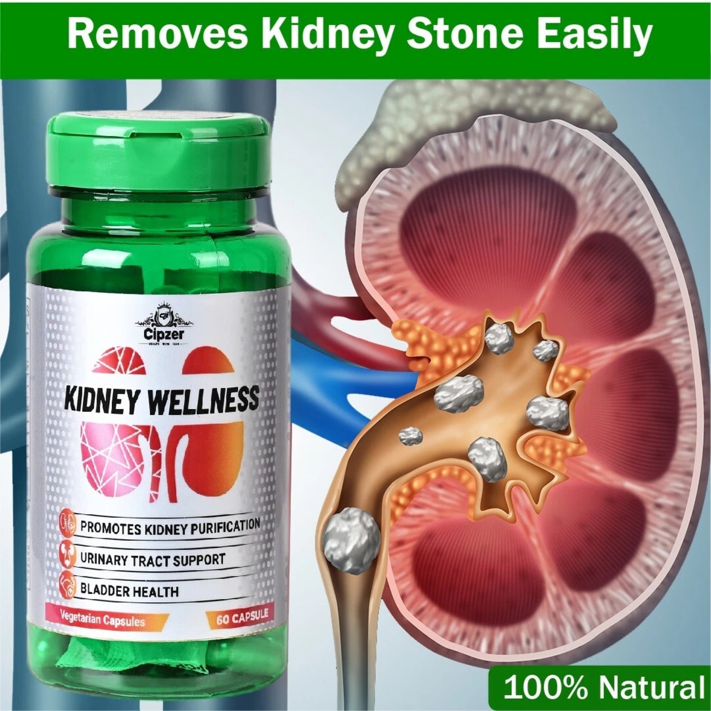 Cipzer Kidney Wellness Capsule - 60 Capsules