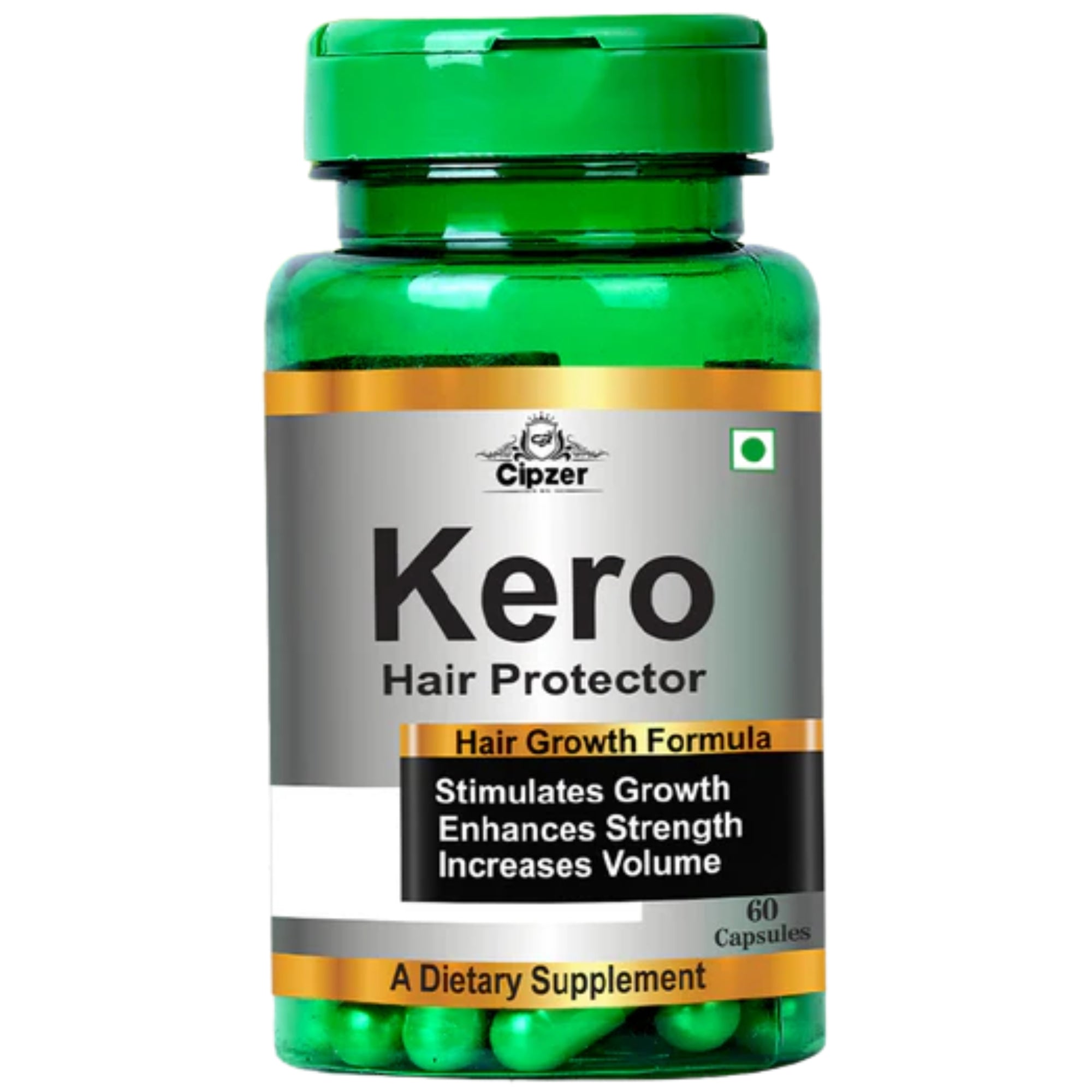 Cipzer Kero Hair Protector - Natural Strand Retention & Follicular Resilience (30 Capsules)