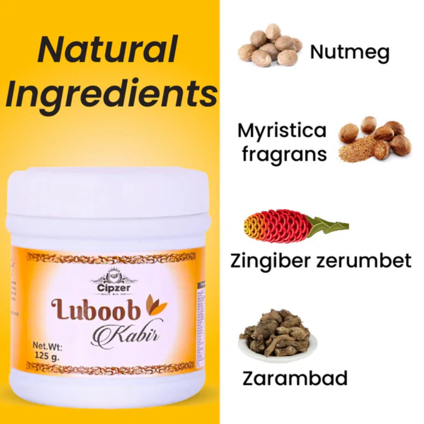 Cipzer Luboob Kabir - 125gm | Unani Vitality Tonic for Strength, Energy, Nerves & Male Reproductive Health