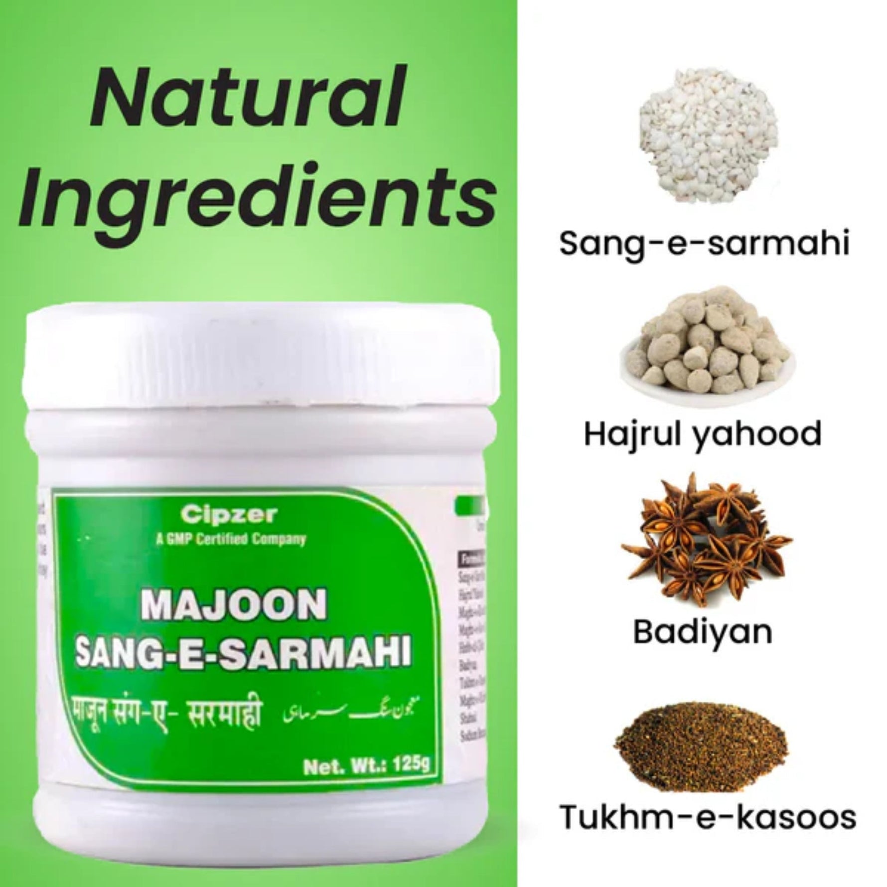 Cipzer Majoon Sang-E-Sarmahi Powder - Natural Renal Wellness & Urinary Flow (125 Grams)
