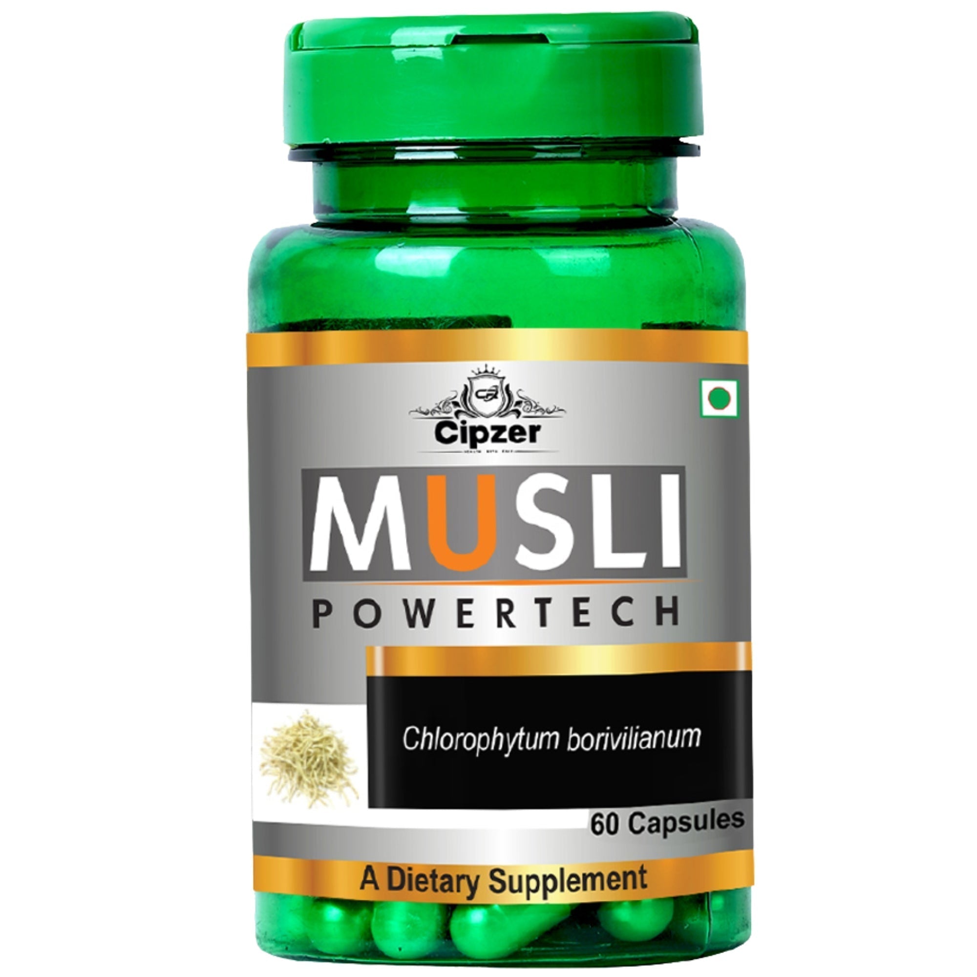 Cipzer Musli Powertech - Natural Adaptogenic Vigor & Physical Endurance (30 Capsules)