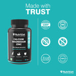 NutritJet Calcium Magnesium & Zinc with Vitamin D3 & B12 Tablet