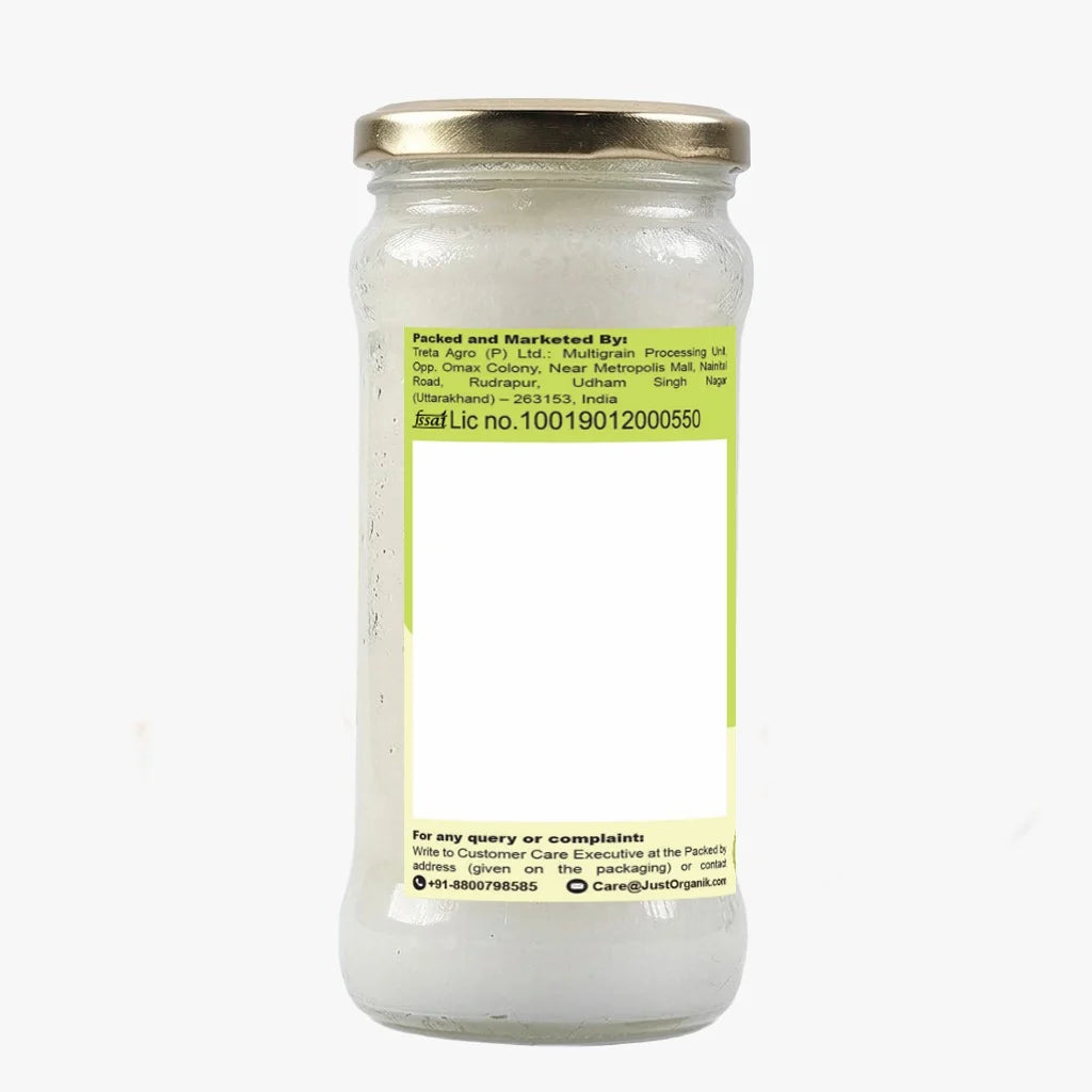 Just Organik Organic Extra Virgin Coconut Oil -350ML
