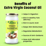 Just Organik Organic Extra Virgin Coconut Oil -350ML