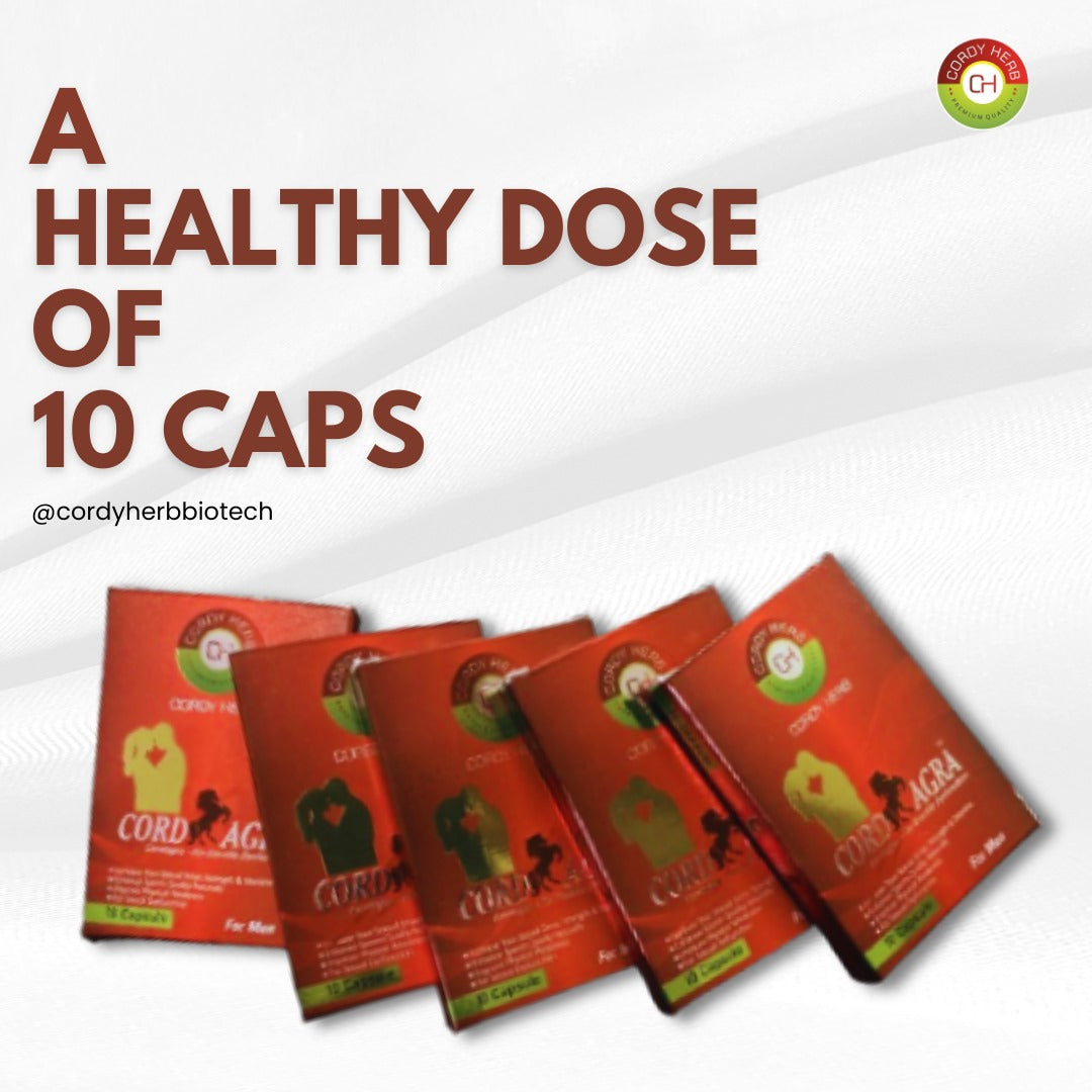 Cordy Herb Cordiagra Capsule Stamina & Energy Booster, Men's Sexual Wellness Capsule for with Cordyceps, Honey Goat Weed,Tongat Ali, Maca Root , Ginseng , Ashwagandha Capsule