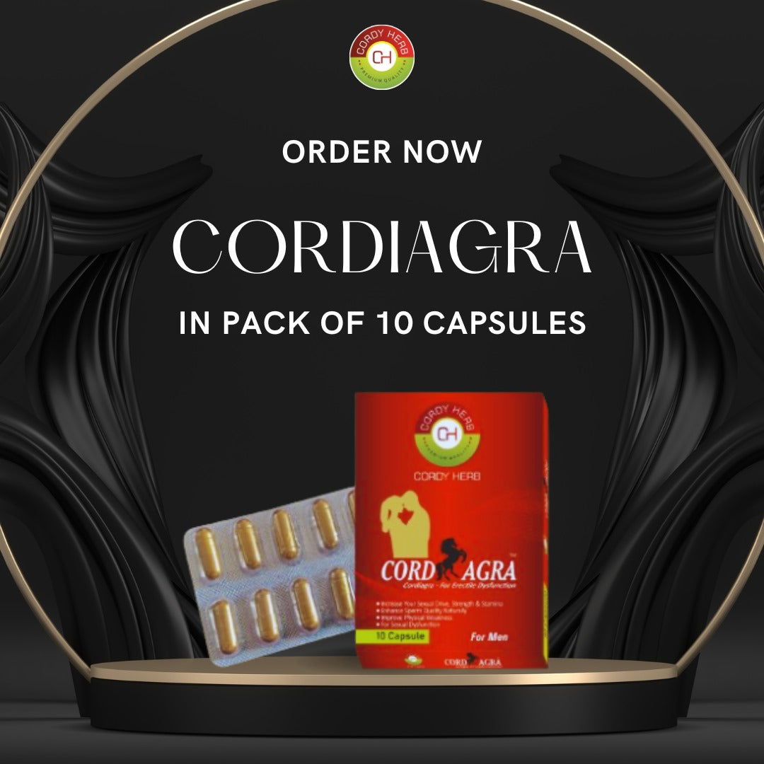 Cordy Herb Cordiagra Capsule Stamina & Energy Booster, Men's Sexual Wellness Capsule for with Cordyceps, Honey Goat Weed,Tongat Ali, Maca Root , Ginseng , Ashwagandha Capsule