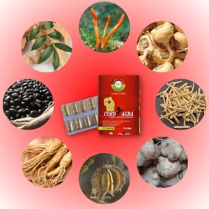 Cordy Herb Cordiagra Capsule Stamina & Energy Booster, Men's Sexual Wellness Capsule for with Cordyceps, Honey Goat Weed,Tongat Ali, Maca Root , Ginseng , Ashwagandha Capsule