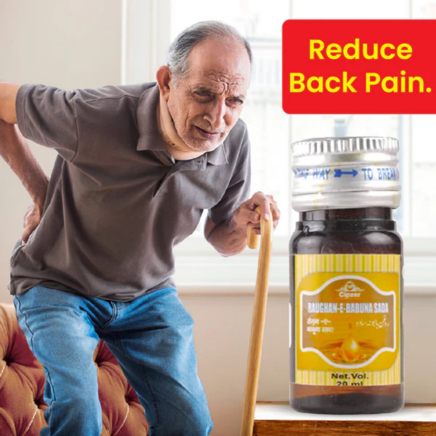 Cipzer Raughan-E-Babuna Sada - 20ml | Herbal Oil for Pain Relief, Massage, Stress & Joint Health