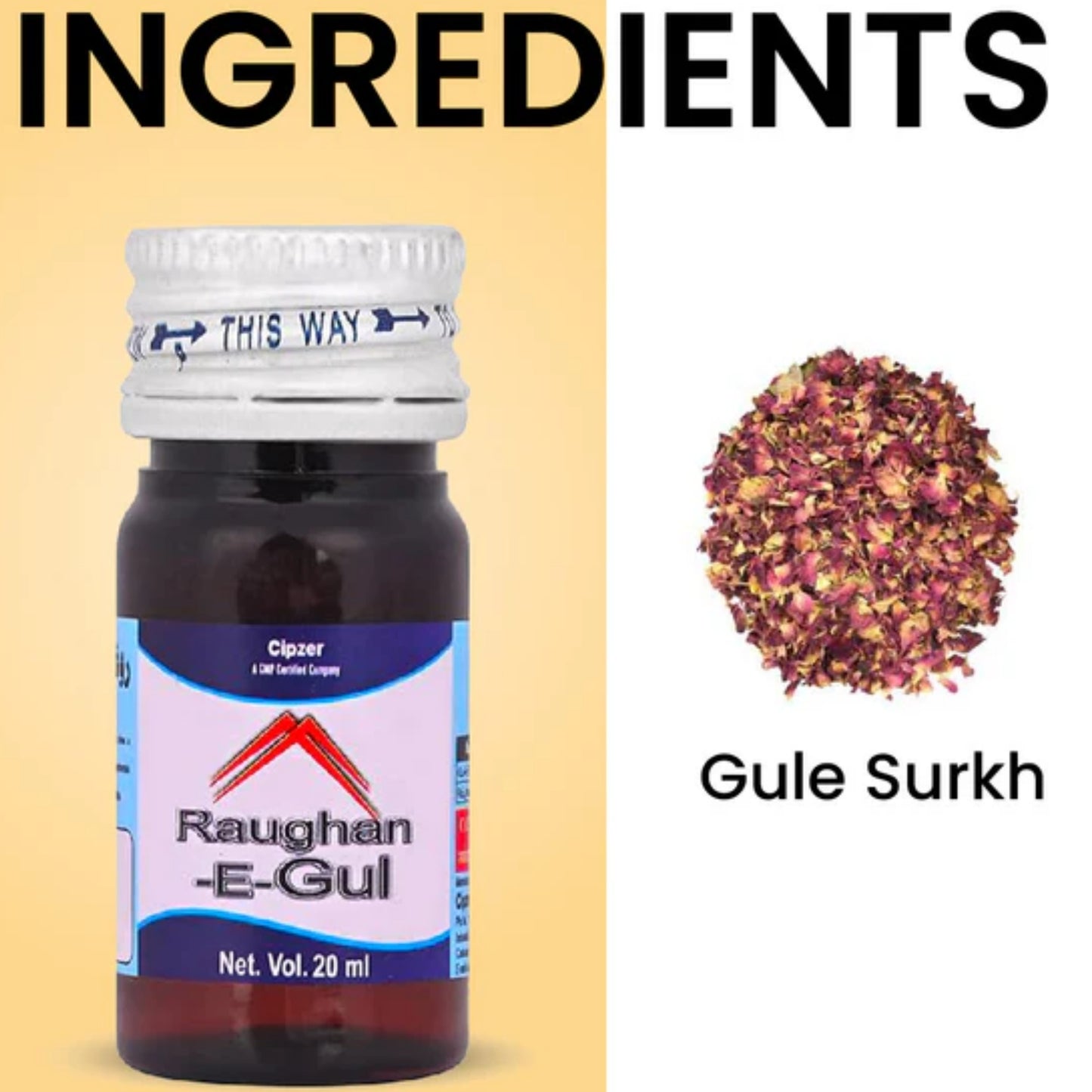 Cipzer Raughan-e-Gul - 20ml | Natural Rose Oil for Skin Glow, Stress Relief & Emotional Balance