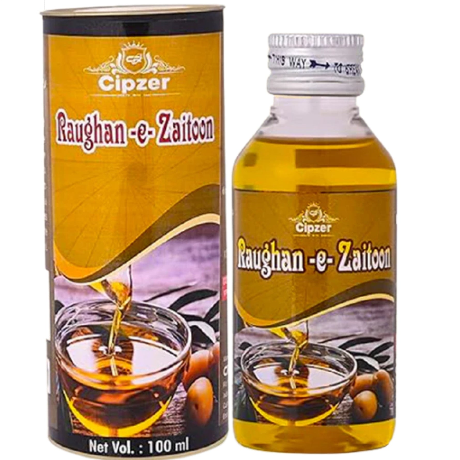 Cipzer Raughan-E-Zaitoon 100ML | Herbal Olive Oil for Heart, Skin, Hair, Joint Pain & Overall Health