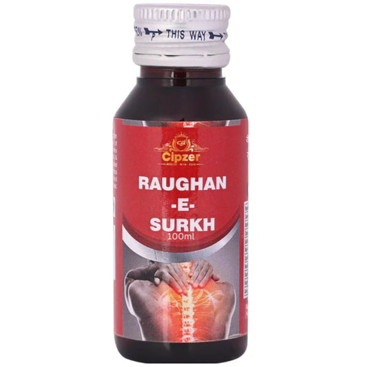 Cipzer Raughan-E-Surkh - 100ml | Herbal Oil for Joint Pain, Muscle Strength, Nerve Support & Vitality