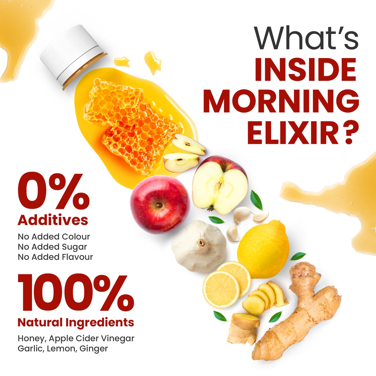 Vanalaya Morning Elixir Apple Cider Vinegar with Ginger, Garlic, Lemon & Honey 500ml