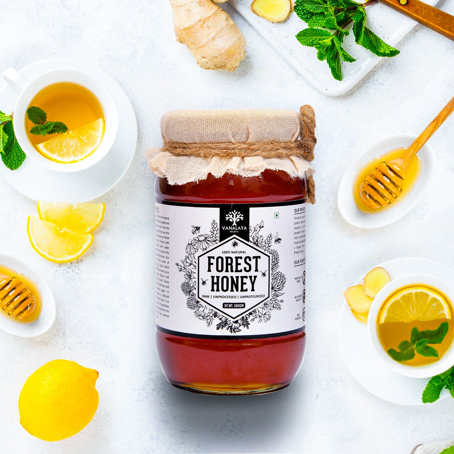 Vanalaya 100% Natural Forest Honey - Raw, Unprocessed, Unpasteurized, Pure Honey