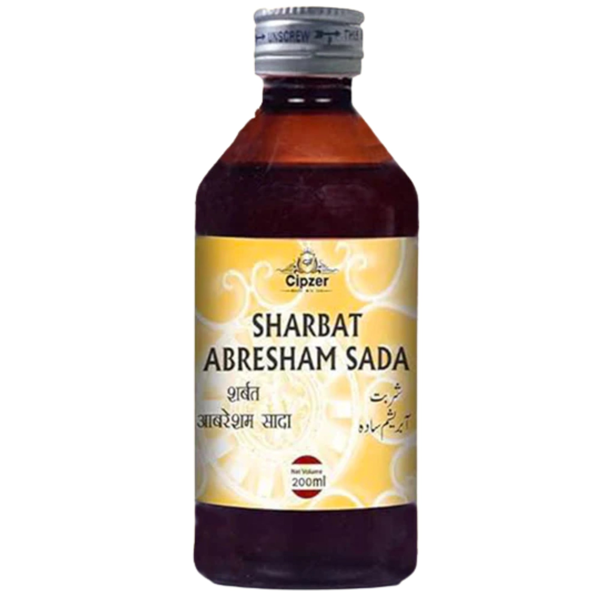 Cipzer Sharbat Abresham Sada - Natural Circulatory Harmony & Mental Calm (200 ML)