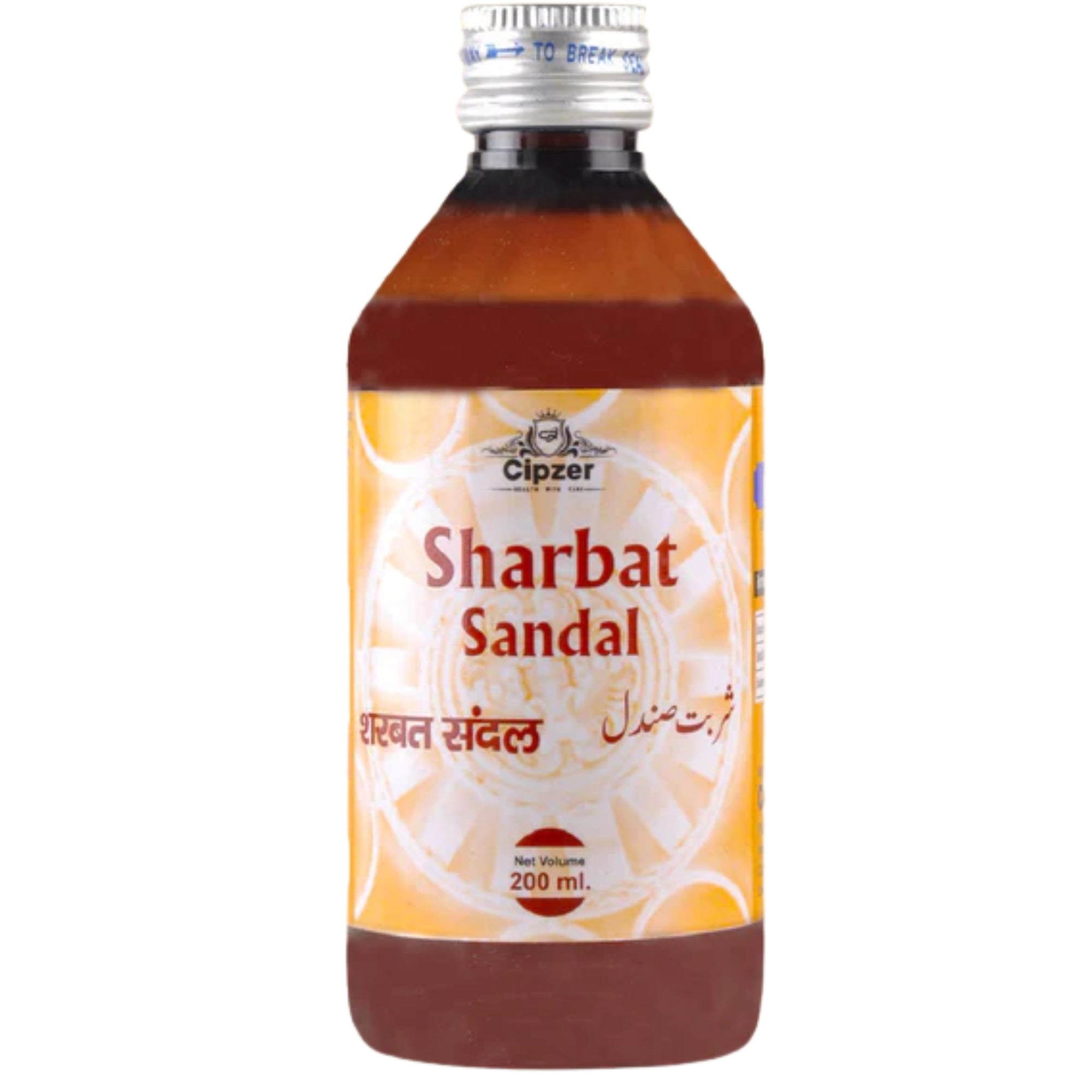 Cipzer Sharbat Sandal 200ML | Natural Cooling Syrup for Heart, Liver, Urinary & Skin Health