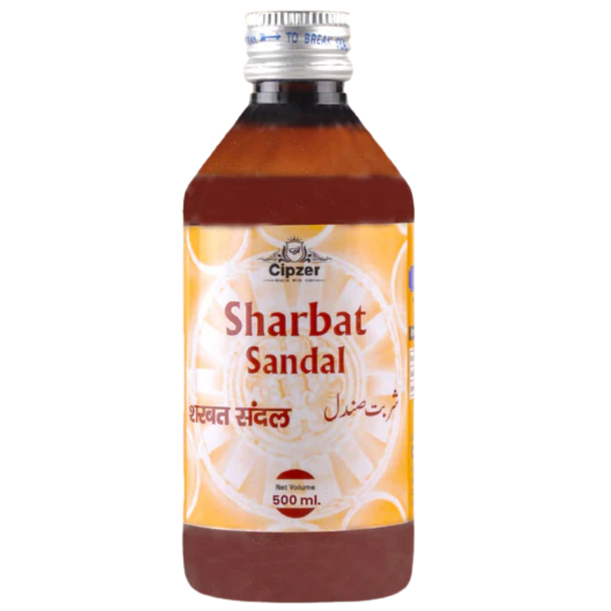 Cipzer Sharbat Sandal 500ML | Natural Cooling Syrup for Heart, Liver, Urinary & Skin Health
