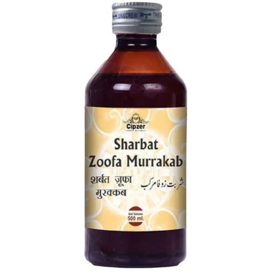 Cipzer Sharbat Zoofa Murakkab 500 ML | Herbal Cough Syrup for Cold, Bronchitis & Respiratory Wellness