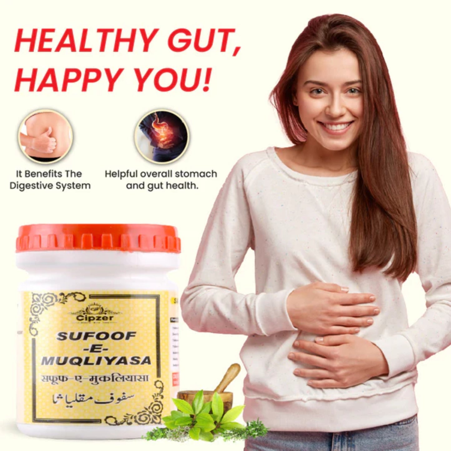 Cipzer Sufoof-E-Muqliyasa Powder - 50gm | Herbal Remedy for Digestion, Acidity, Ulcer & Stomach Health