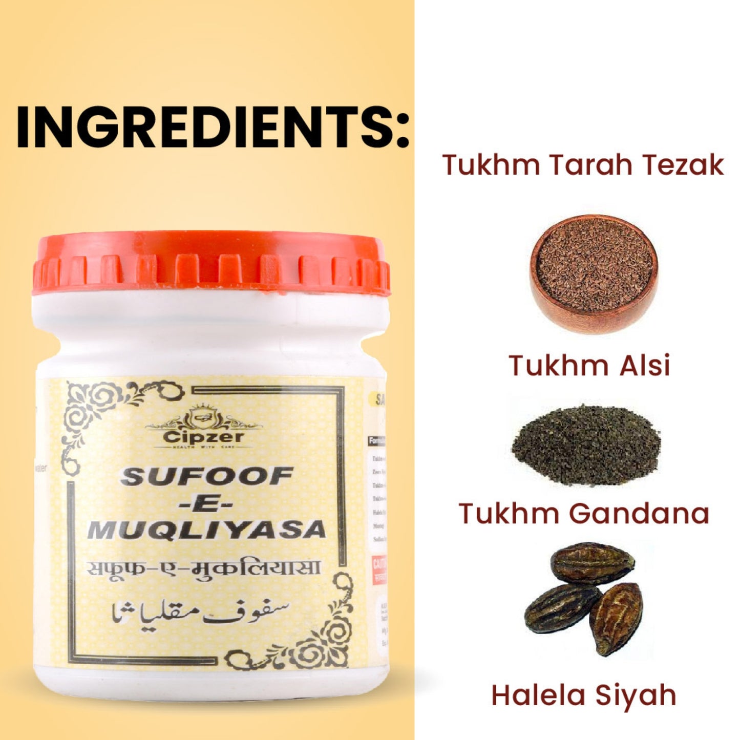 Cipzer Sufoof-E-Muqliyasa Powder - 50gm | Herbal Remedy for Digestion, Acidity, Ulcer & Stomach Health