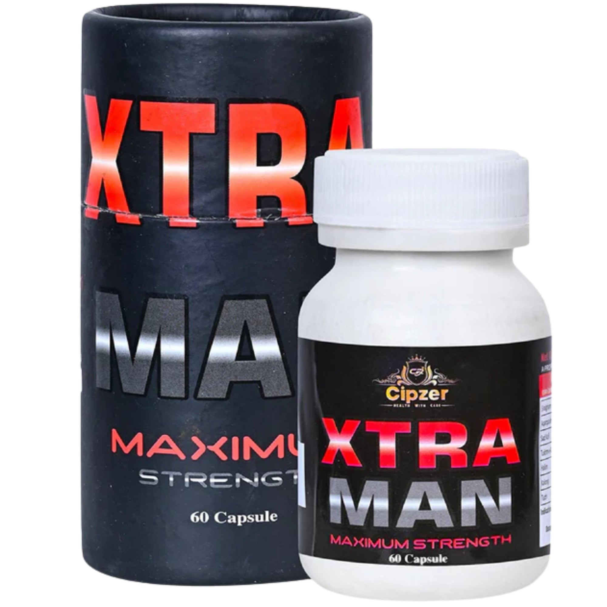 Cipzer Xtra Man Capsules - Natural Advanced Vitality & Endurance Support (60 Capsules)