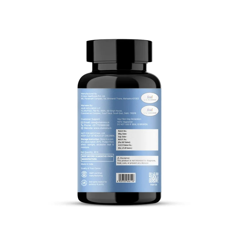 Vitalmins Calcium D3 K2 MK-7 Tablets for Optimal Bone Health, Joint Support & Cardiovascular Wellness – 60 Tablets