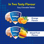 Lifezen Tuskca Calcium with Vitamin D3 – Orange Flavour 30 Chewable Tablets (Pack Of 2), Ideal Supplement for Bone Health & Joint Support for Men & Women