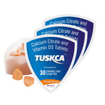 Lifezen Tuskca Calcium with Vitamin D3 – Orange Flavour 30 Chewable Tablets (Pack Of 2), Ideal Supplement for Bone Health & Joint Support for Men & Women