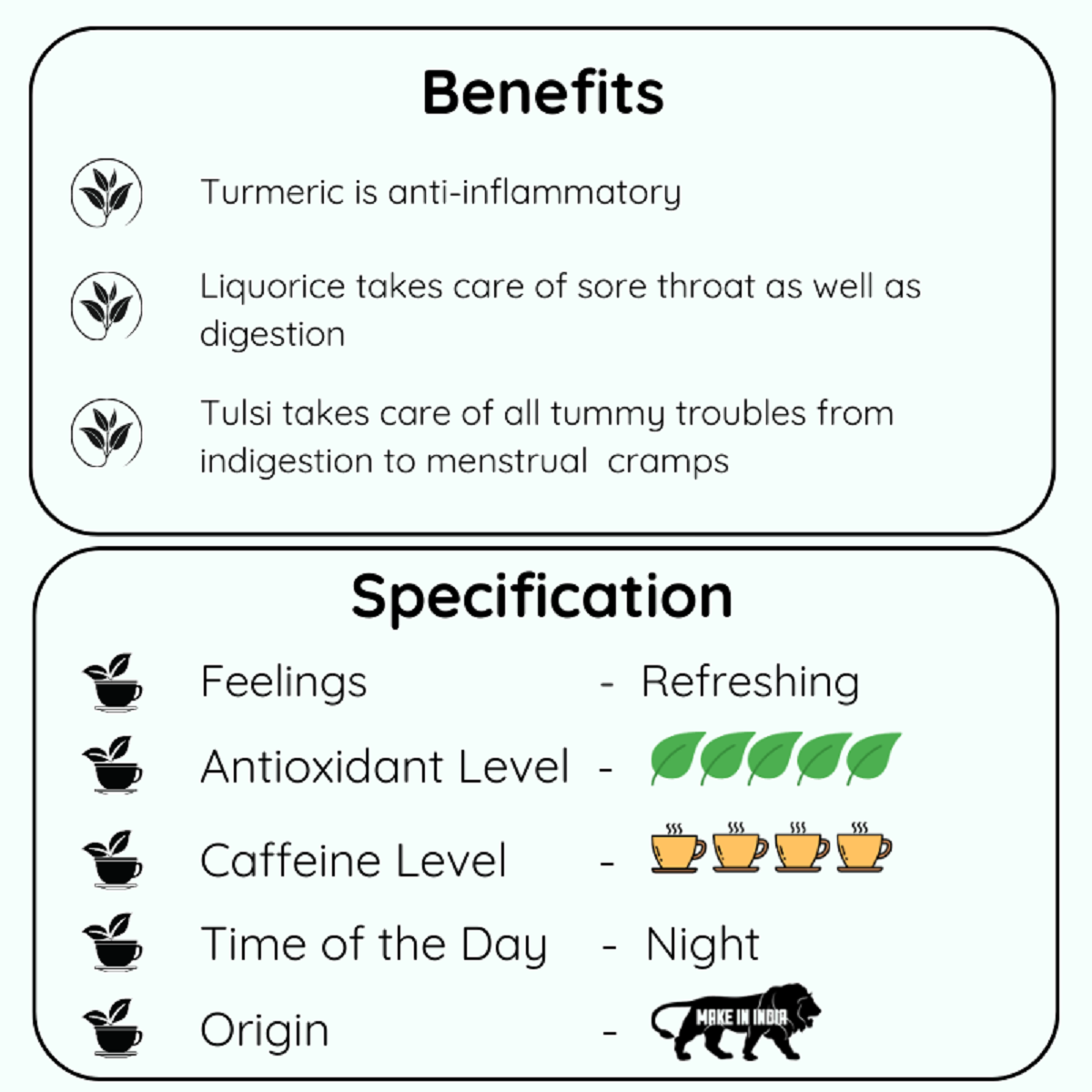 Radhikas Fine Teas Cancer Turmeric Tulsi Liquorice Tea - 100gm