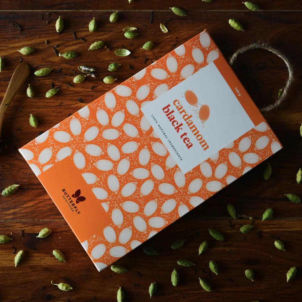 Butterfly Ayurveda Cardamom Black Tea - 20 Tea Bags
