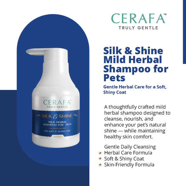 Cerafa Natural Pet Conditioner | Herbal & Plant-Based Coat Conditioner for Pets | Softness, Shine & Smooth Fur