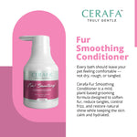 Cerafa Fur Smoothing Conditioner for Dogs & Cats | Herbal Pet Coat Conditioner | Helps Smooth Fur & Reduce Tangles | 250 ml
