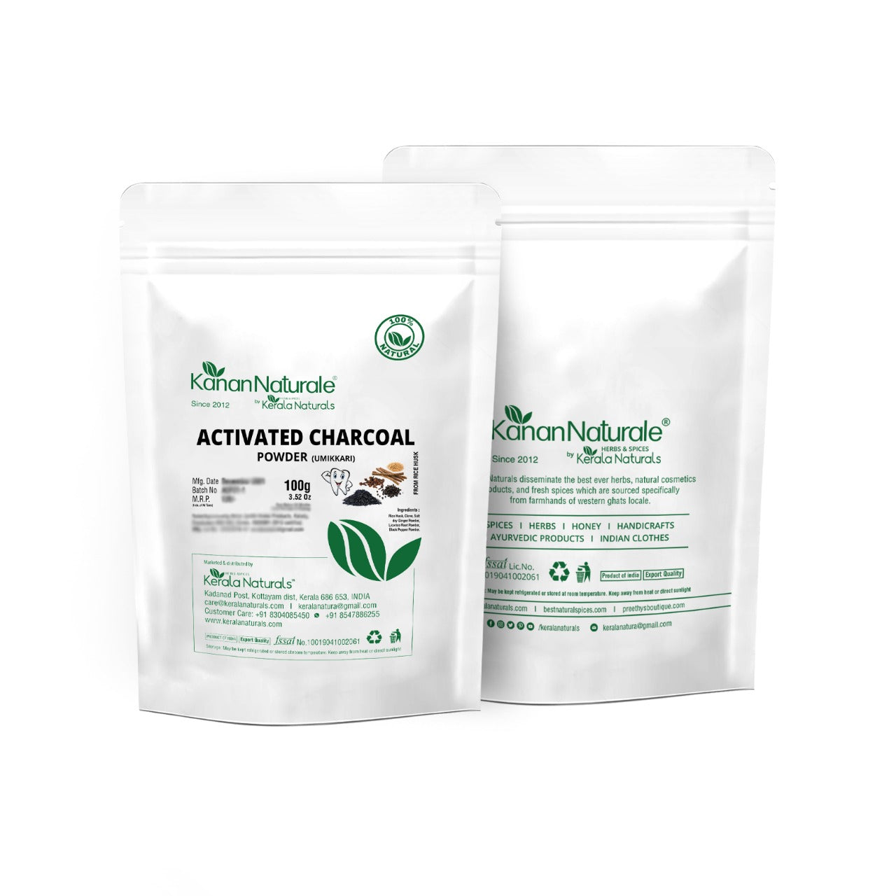 Kanan Naturale Activated Charcoal Powder - 100gms