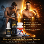 Cipzer Max Man Tila 15ml + Max Man 10 Capsules Combo | Ultimate Stamina, Power & Long-Lasting Performance Booster | Men Vitality & Energy Support Formula