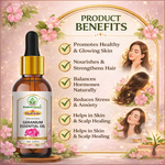 Bhudevam Naturals Geranium Essential Oil For Skin, Hair, Relaxation & Mood Upliftment- 15ML
