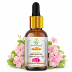 Bhudevam Naturals Geranium Essential Oil For Skin, Hair, Relaxation & Mood Upliftment- 15ML