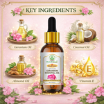 Bhudevam Naturals Geranium Essential Oil For Skin, Hair, Relaxation & Mood Upliftment- 15ML