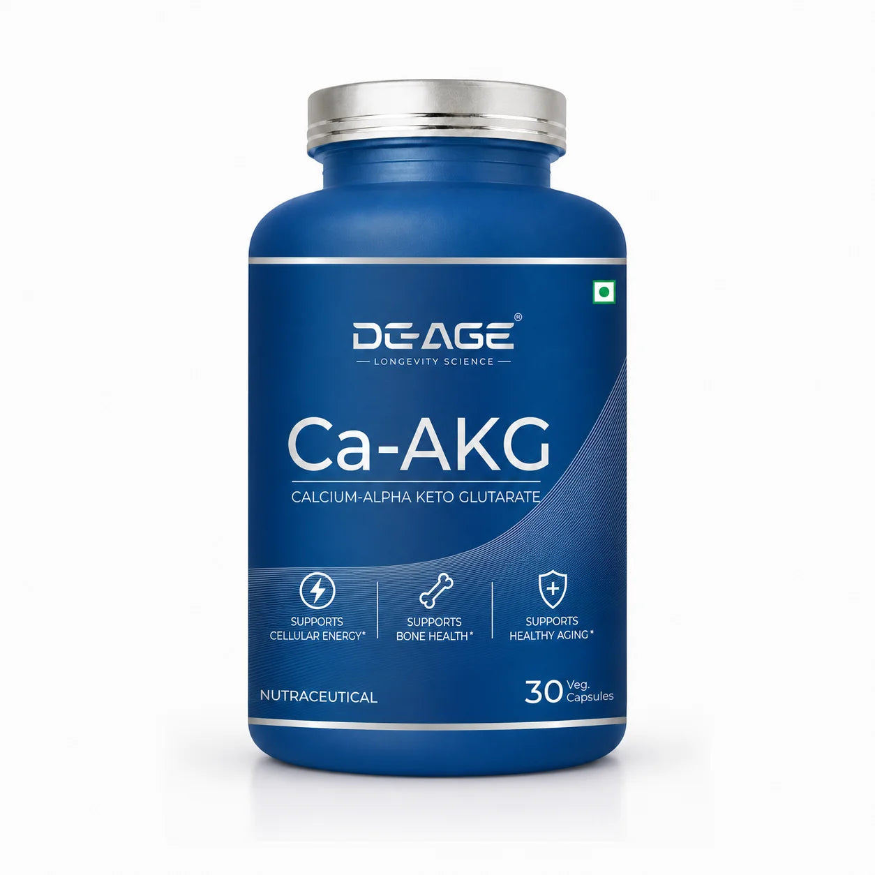 De-Age CA-AKG 500mg, 30 Capsules | Cellular Energy & Healthy Aging Support