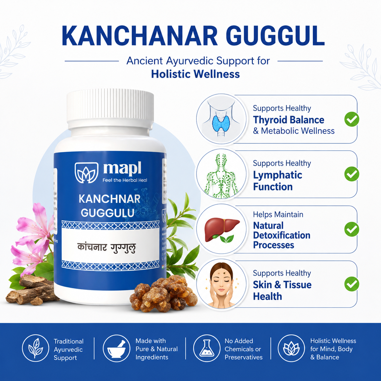 MAPL Herbal Kanchnar Guggul 50g 100 Tablets