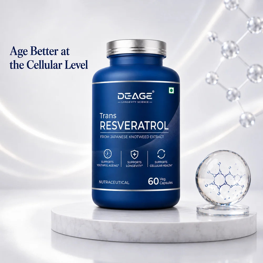 De-Age Trans-Resveratrol 60 Capsules | Antioxidant & Healthy Aging Support Supplement