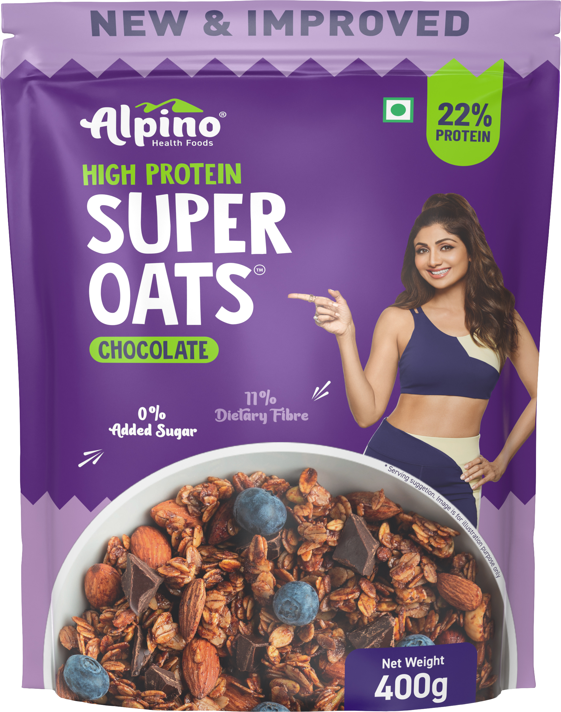 Alpino High Protein Super Oats Chocolate, 400 gm