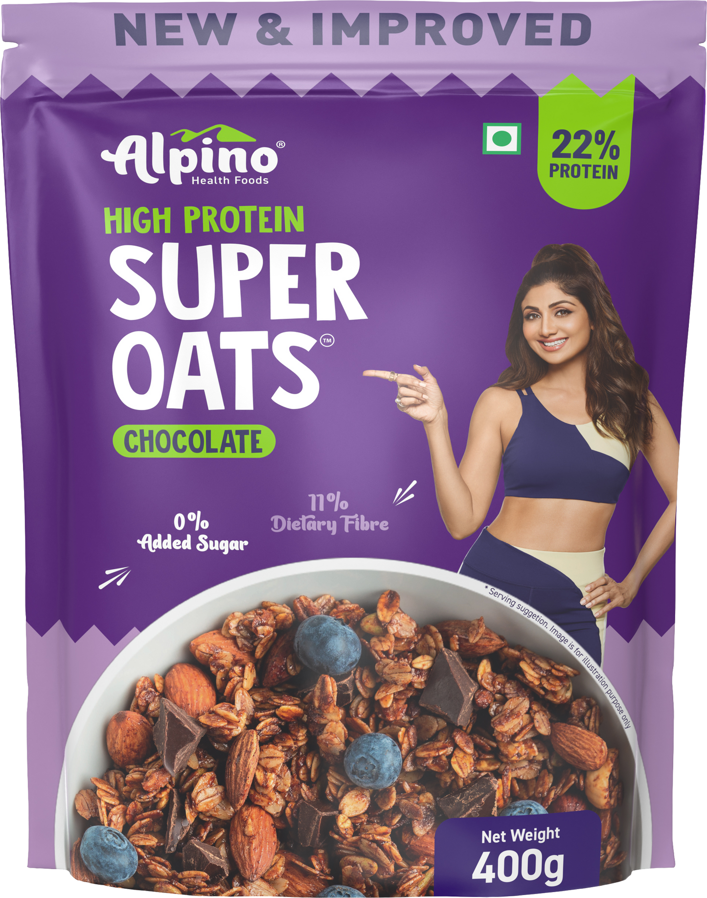 Alpino High Protein Super Oats Chocolate, 400 gm