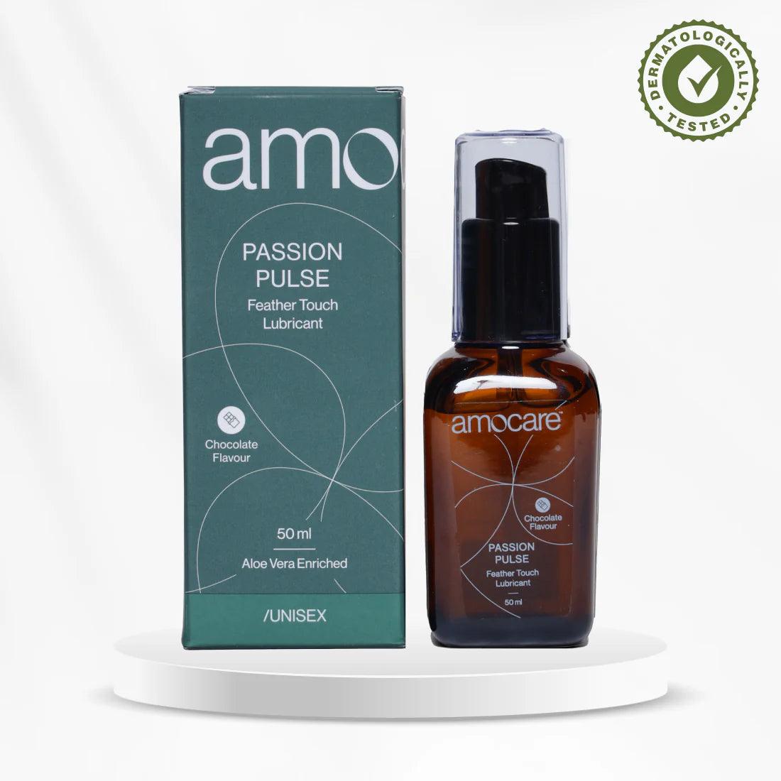 Amocare Passion Pulse Feather Touch Lubricant Chocolate - 50ml