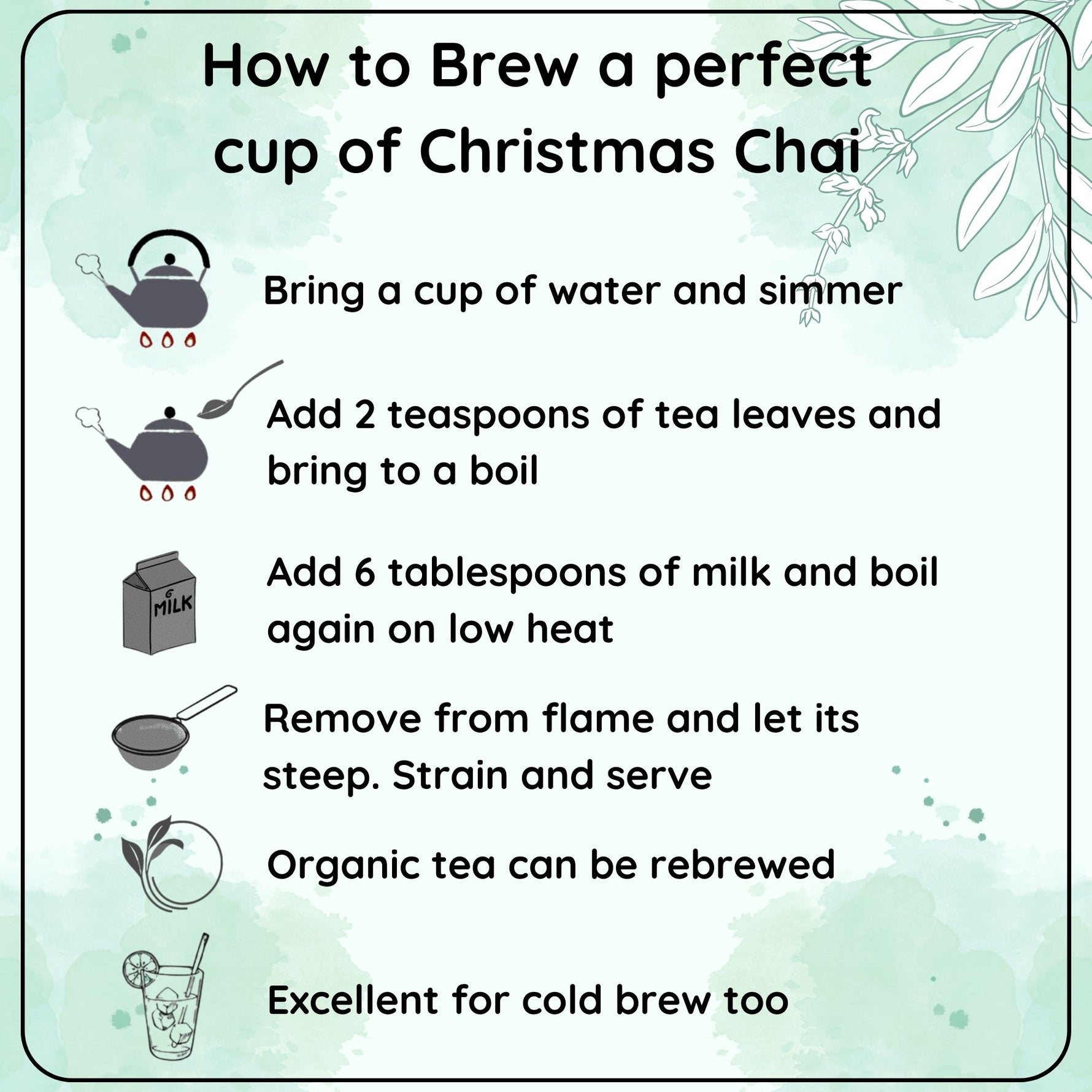 Radhikas Fine Teas Organic Christmas Chai - 100gm
