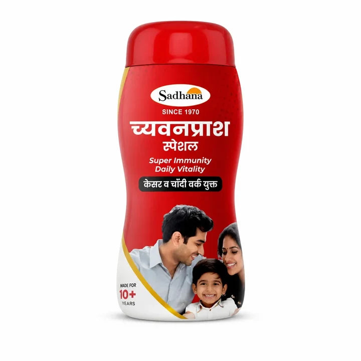 Sadhana Chyawanprash Special - 500gm | Premium Enriched Ayurvedic Rejuvenator with Kesar, Moti & Swarna Bhasma for Advanced Immunity & Vitality