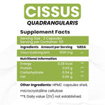 Raskam Cissus Quadrangularis Extract 1000mg - 100 Veg Capsules- Bone & Joint Wellness