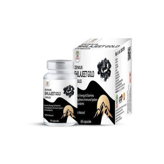 Zenius Shilajeet Gold Capsules for Sexual Health and Stamina Boosting - 60 Capsules
